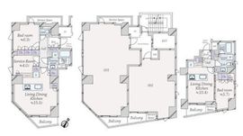 ジオ元赤坂 5階 間取り図