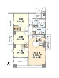 クレヴィア東雪谷 4階 間取り図