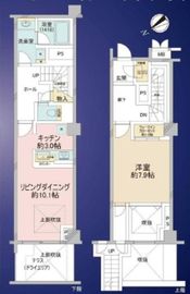 シティインデックス三田伊皿子坂 1階 間取り図