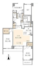 高輪・伊皿子坂ハイツ 2階 間取り図