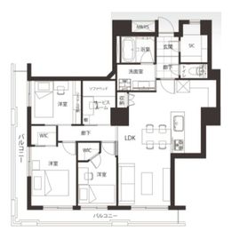 西戸山タワーホウムズ 5階 間取り図