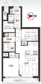 近鉄ハイツ新宿 5階 間取り図