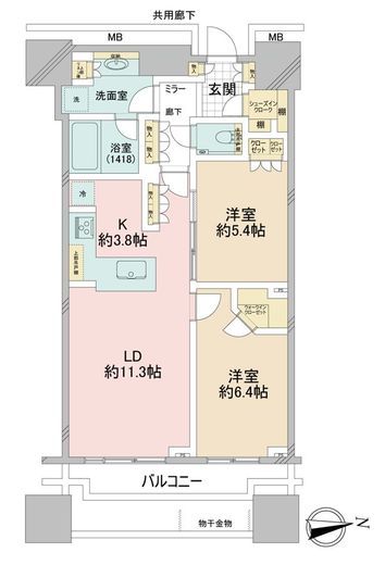 アパートメンツ元麻布内田坂 4階 間取り図