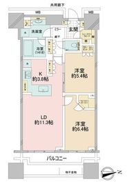 アパートメンツ元麻布内田坂 4階 間取り図