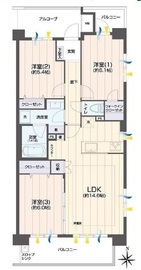 レクセルマンション大鳥居 6階 間取り図