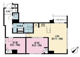 ラ・トゥール神楽坂 2階 間取り図
