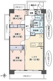 ライオンズガーデン錦糸町 6階 間取り図