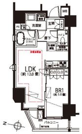 オープンレジデンシア文京本駒込 7階 間取り図