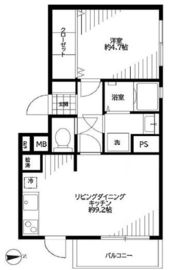 東中野桜山ハイツ 1階 間取り図