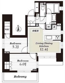ラ・トゥール神楽坂 5階 間取り図