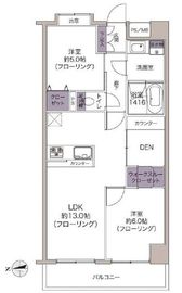レジディア東麻布 3階 間取り図