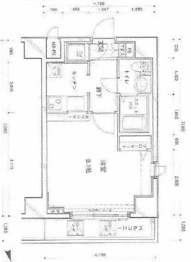 ラ・トゥール神楽坂 2階 間取り図