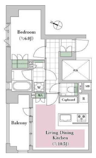 オープンレジデンシア初台 2階 間取り図