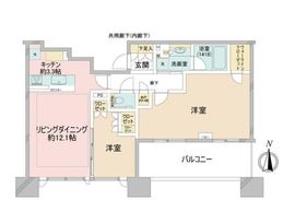 レジディア芝浦 38階 間取り図
