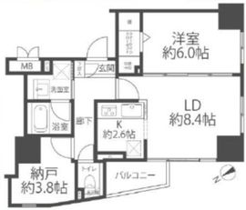 プレイアデ銀座エスト 2階 間取り図
