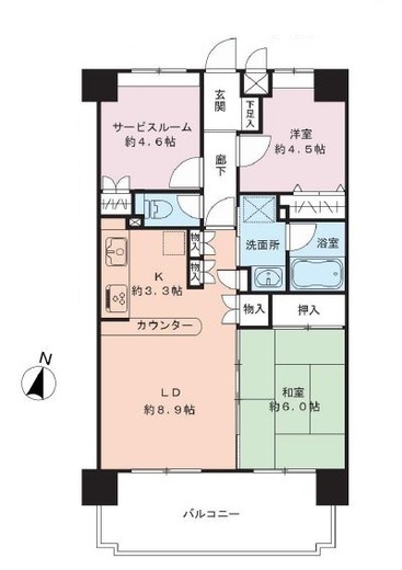 プライムタワー蒲田東 7階 間取り図