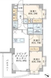 マイキャッスル目黒2 2階 間取り図