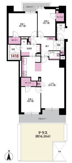 アクロシティCポート 2階 間取り図