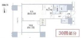 富久クロスコンフォートタワー(Tomihisa Cross)  30階 間取り図