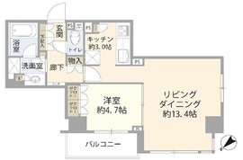 レジディア芝浦 9階 間取り図