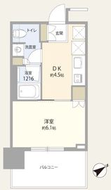 ブリリアタワー浜離宮 8階 間取り図