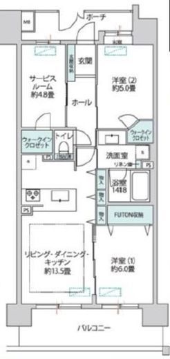 コスモ西日暮里ビューステージ 10階 間取り図