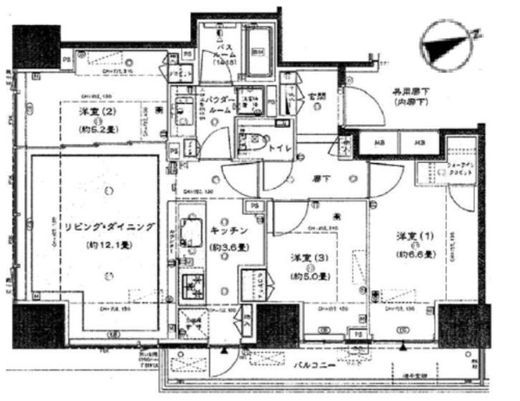 東京ベイシティタワー 30階 間取り図