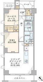 レジディア西麻布 2階 間取り図