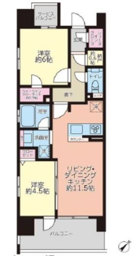 セントラルクリブ六本木 7階 間取り図