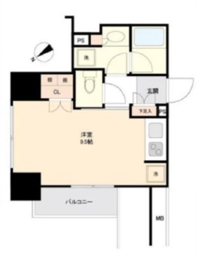シティハウス中目黒ステーションコート 13階 間取り図