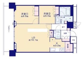 ザ・パークハウス晴海タワーズ クロノレジデンス 44階 間取り図