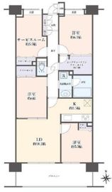 レジディア西麻布 13階 間取り図