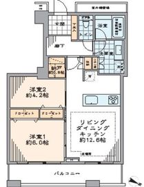 コンフォリア豊洲 24階 間取り図