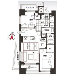 クオリア広尾 2階 間取り図