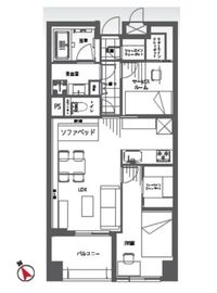 ベラカーサ秋葉原 8階 間取り図