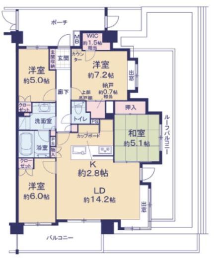 ライオンズ大森西グランフォート 4階 間取り図