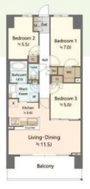 クレヴィア辰巳 6階 間取り図