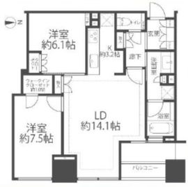 シティタワーズ豊洲ザ・ツイン サウスタワー 27階 間取り図