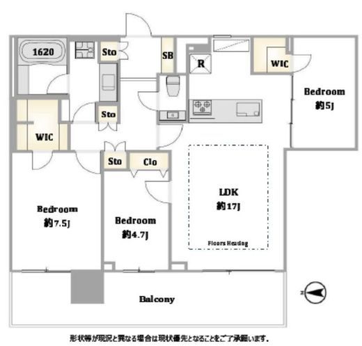 プラチナコート南麻布 47階 間取り図