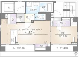 レジディア月島2 10階 間取り図