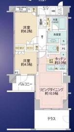 プラウド四谷大京町 1階 間取り図