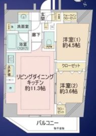 ミリアレジデンス白金台 14階 間取り図