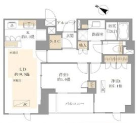 パークキューブ神田 2階 間取り図