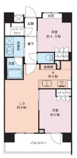 パークキューブ神田 4階 間取り図