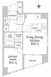 エクセルシオール麻布 2階 間取り図