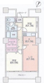 レジディア月島3 22階 間取り図