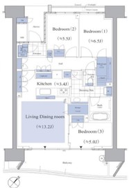 HARUMI FLAG SEA VILLAGE (晴海フラッグ シーヴィレッジ) 18階 間取り図