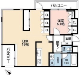 D'クラディア神宮外苑ハイヴァリー 4階 間取り図