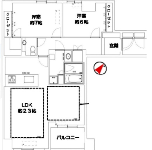 フィルパティオ高輪 25階 間取り図