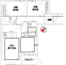 フィルパティオ高輪 25階 間取り図